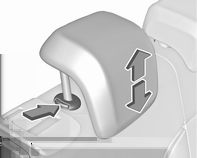 48 Koltuklar, Güvenlik Sistemleri Ayar işlemi Ön koltuklardaki koltuk başlıkları Yatay ayar Arka koltuklardaki koltuk başlıkları Yükseklik ayarı Açma düğmesine basın, yükseliği ayarlayın.