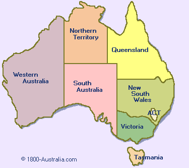 Şekil 3.8 de Avustralya da Queensland in konumu görülmektedir.