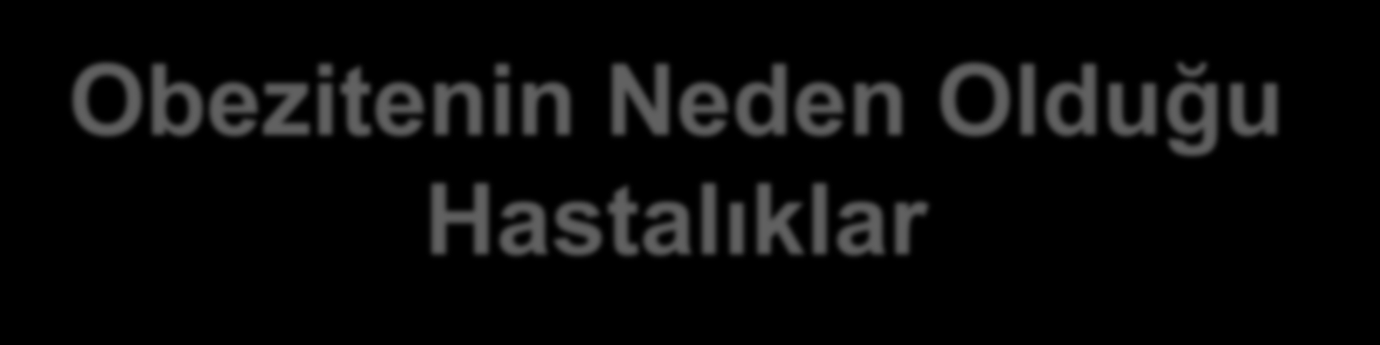 Obezitenin Neden Olduğu Hastalıklar Kalp Hastalıkları Hipertansiyon Şeker Hastalığı Safra Kesesi Taşı Karaciğer