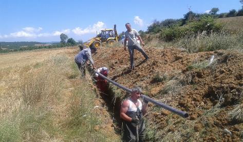 MALKARA SU VE KANALİZASYON ŞUBE MÜDÜRLÜĞÜ MALKARA İLÇESİ ÇİMENLİDERE MAHALLESİ İÇME SUYU SORUNU ÇÖZÜLDÜ Balabancık Mahallesi nin içme suyu ana deposu ile Çimendere Mahallesi deposu arasına TESKİ