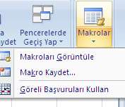 Uygulamayı indirmek için dosya ismi üzerine tıklayınız. Makro.xls (2003) Makro.