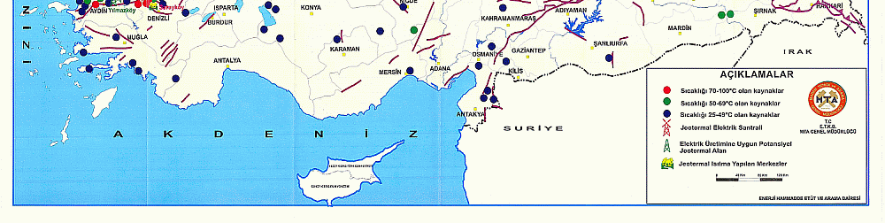 MTA 21 adet jeotermal sahanın elektrik enerjisi üretimine uygun olduğu ve bu sahalarda yaklaşık 750 MWe ön kapasite olduğunu