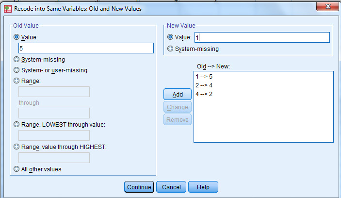 SPSS Veri Dönüştürme (Transform) Komutları: Recode Etkinlik 3.