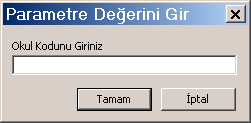 Parametre metinleri köşeli parantez içerisinde yazılır. Parametre metni kullanıldığında sorguyu her çalıştırdığımızda bu metni içeren parametre giriş penceresi gelir.