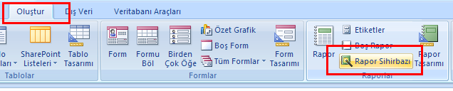 5.4 Örnek Sorgu Ölçütleri Örnek OKUL NO alanı için Açıklaması Okul numarası 1000 den büyük olan kayıtları getirir.