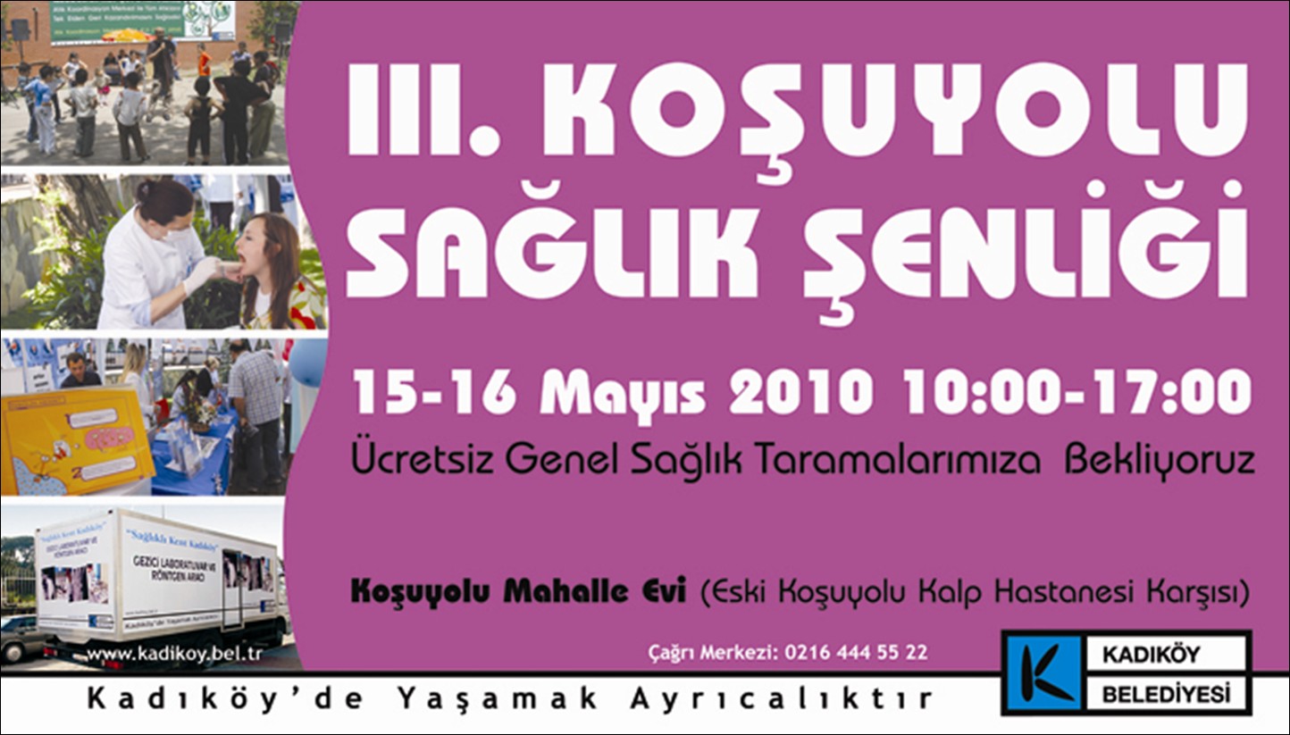 Her yıl geleneksel olarak Kadıköy Belediyesi Sağlık İşleri Müdürlüğü tarafından düzenlenen Koşuyolu Sağlık