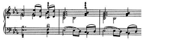 Son 2 ölçüde melodinin sol eldeki yankısı duyulur. Dolgun tınılı akorlar, yavaş bir ritmik yapıda sergilenir ve bu, orakçıların çalışmasına benzetilebilir. Şekil 7.1. 'A' bölmesinin 'a' teması: 1.