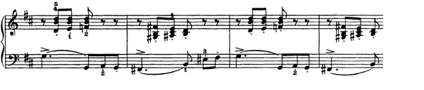 52 Bölümün başlığı: Allegro vivace(canlı, hayat dolu) Bölüm üç bölmeli gelişmiş lied formunda yazılmıştır. A, kendi içinde sade üç bölmeli lied formundadır.