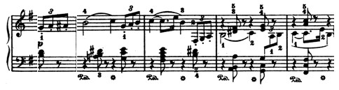 55 Şekil 9.1. 'A' bölmesinin teması: 1. - 8. ölçüler Bu bölmenin başından sonuna kadar dolgun bir sonorite hakimiyet sürer ve hiç düşmeden sürekli yükselir.