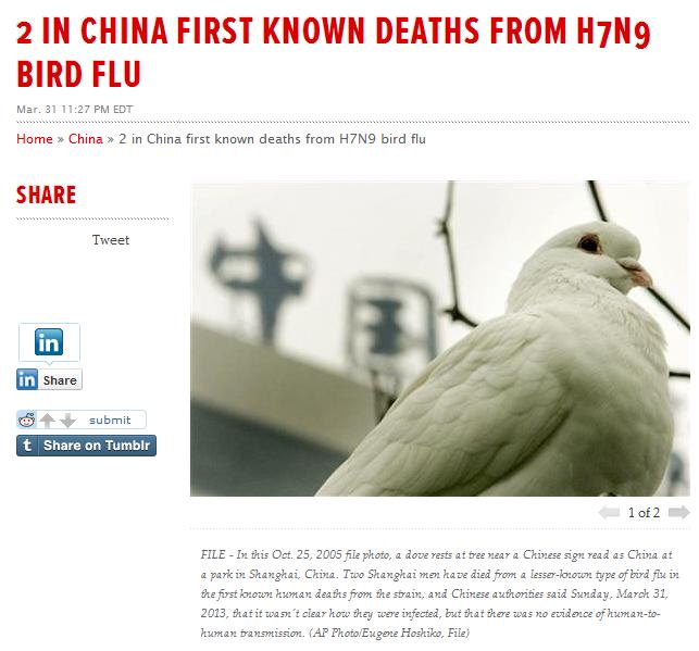 H7N9 Şubat 2013 sonrası Çin de ciddi insan H7N9