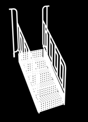 ÜÇGEN PLATFORM Platform min.103 cm x 94 cm x 8 cm ebatlarında ve min. 2 mm.