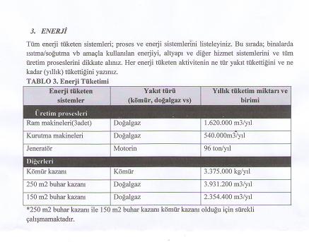 ÖRNEK TÜP LER 4-ENERJİ NELER OLMALI?? 4. TÜM ENERJİ TÜKETEN SİSTEMLERİN LİSTELENMESİ (RAM, KURUTMA, BASKI.