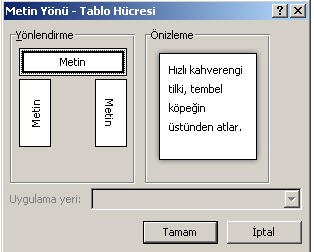 6 Metni hizalama Metnin