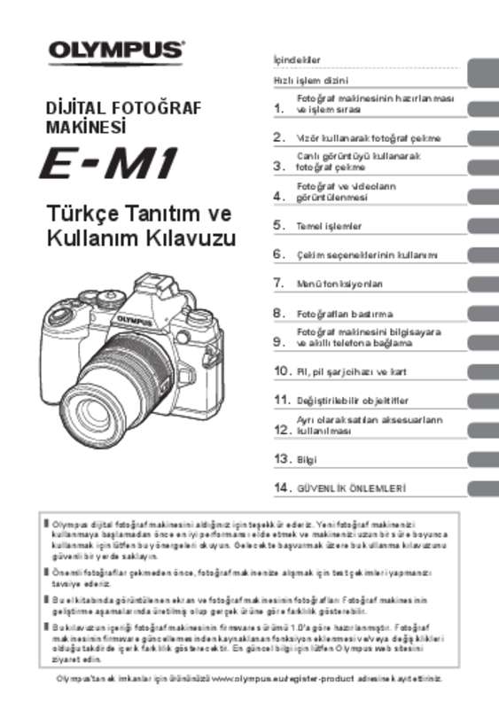 Detaylı kullanım talimatları kullanım kılavuzunun içindedir. Kullanım kılavuzu OLYMPUS E? Kullanma kılavuzu OLYMPUS E?