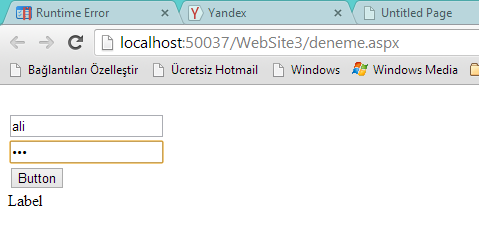 int Vize, Final; double Ortalama; Vize = Convert.ToInt32(textBox1.Text); Final = Convert.ToInt32(textBox2.Text); Ortalama = Vize * 0.40 + Final * 0.60; label1.text = Ortalama.