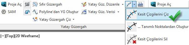 24. Ana elemanlar: Parametreler penceresinde Tablo butonu yardımıyla Yatay Eksen Bilgisi tablosunu çizimde uygun bir yere koyunuz. 25. 4.