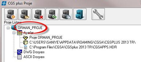 1. 1.Eğriler ve noktalar.dwg yi açınız. 2. Yatay güzergah oluşturmak için öncelikle Proje Aç ı seçiniz. 3.