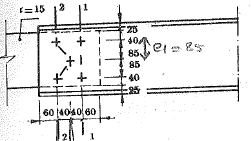 ÖRNEK Şekilde görülen I300 çekme çubuğu elemanı, Bulonlar M27(kaba), H yüklemesidir.
