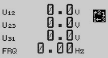 4.2 FAZ SIRA GÖSTERGESİ Cihaz sürekli olarak AC faz gerilimlerinin sırasını kontrol eder. Gerilimler doğru sıradaysa aşağıdaki sembol gerilim ekranlarında çıkar.