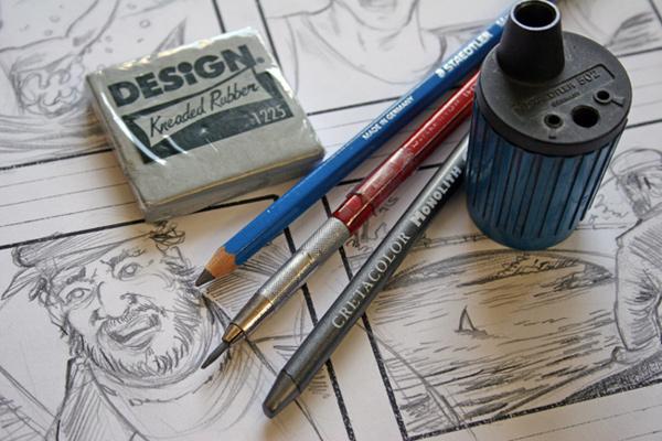 Fotoğraf 2.3: Çizim kalemleri, hamur silgi ve kalemtıraş Resim 2.