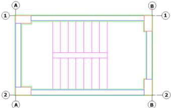 Şekil 1.15: Merdiven basamaklarının çizilmesi Çıkış hattı merdiven kolunun tam ortasından geçecek şekilde çizilir (Şekil 1.16). Şekil 1.