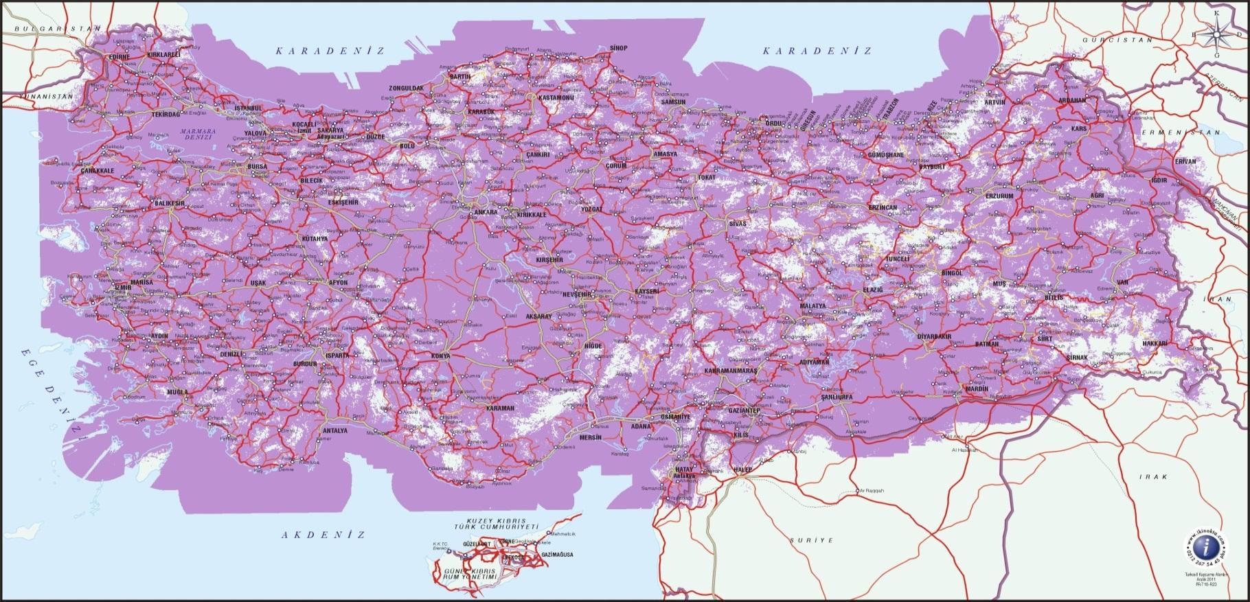 Türkiye Mobil İletişimde Dünya Birincisi Tüm İlçe Merkezlerinde 3G Hizmeti