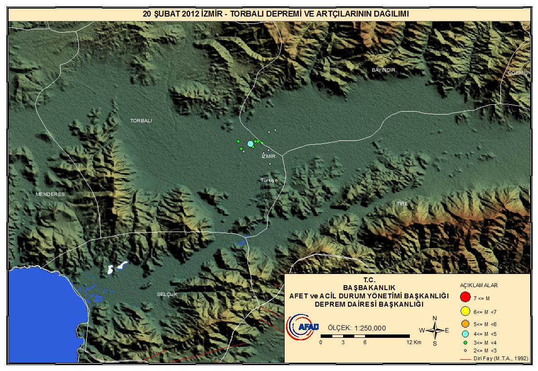 3. 20 ŞUBAT 2011 İZMİR TORBALI DEPREMİ (Ml:4.4) 20 Şubat 2012 tarihinde İzmir ili Torbalı ilçesinde 38.1412 K- 27.475 D koordinatlarında Ml:4.4 büyüklüğünde bir deprem meydana gelmiştir (Şekil 3.1).