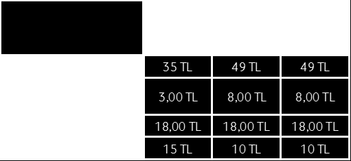 EK-1 Vodafone Blade V cihazı için kampanya kapsamında geçerli paketler ve ek ödemelerin detayları aşağıdaki tabloda yer almaktadır.