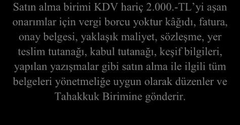 DOĞRUDAN TEMİN YOLUYLA BİNA BAKIM VE ONARIMI İŞ AKIŞI Yapılmak istenen bakım ve onarım işi ile ilgili Yapı işleri Teknik Daire Başkanlığından yazı ile keşif yapılması ve maliyetin hesaplanması