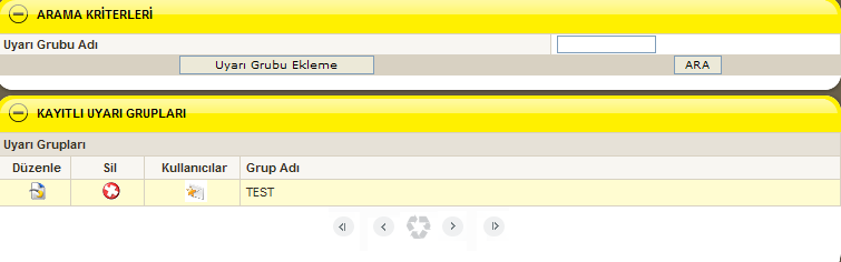 8 I C C Y a z ı l ı m O t o m a s y o n u K u l l a n ı c ı D ö k ü m a n ı Uyarı Grupları Yönetimi ; Sigorta Şirketi kullanıcısı, mesaj yöntemi