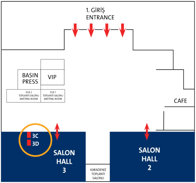 750 Euro + KDV Dimensions: 120 cm width x 200 cm height (Vertically Panel) Technical Specifications: Duratrans Printing Technical Application: TÜYAP will undertake the placement.