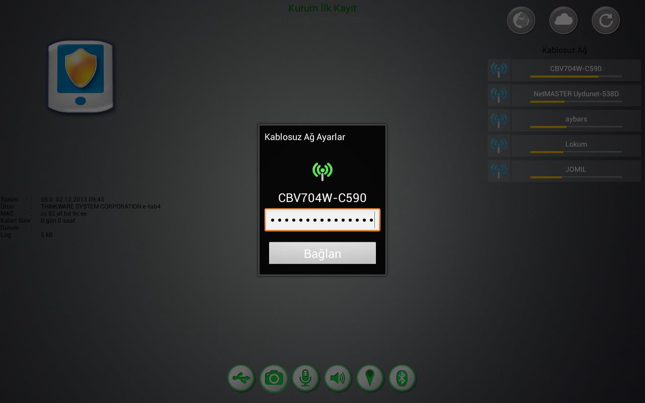 3 Tableti aktive etme işlemi f@tih kablosuz ağı olmayan okullarda, listelenen kablosuz ağlardan birine bağlanılır.