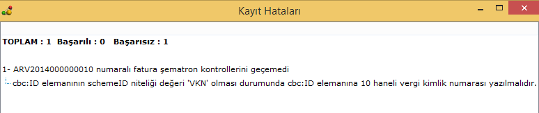 Şekil 11 LogoConnect e-arşiv Parametreleri Şekil 12 LogoConnect e-arşiv Şematron Kontrolü Ekranı Paketlenecek sekmesinde seçilen kayıtlar Paketle işlemi ile Gönderilecek sekmesine taşınacaktır.