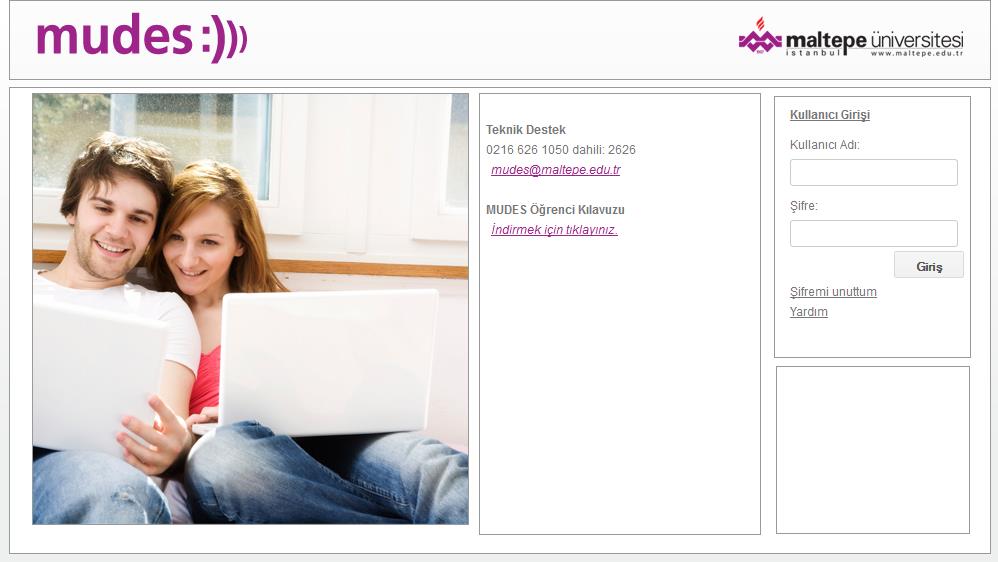 Not: Bilgisayarınızda Flash Player yüklü değilse, buradan ücretsiz olarak indirebilirsiniz. Giriş Sayfası MUDES ana sayfası, kullanıcıların sisteme giriş yapması için kullanılan başlangıç sayfasıdır.