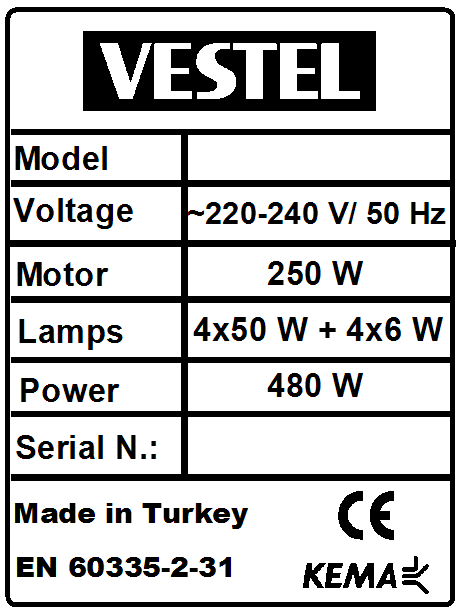 Davlumbaz Ölçüleri ve Teknik Değerler: ADW-9015 Teknik çizimlerde