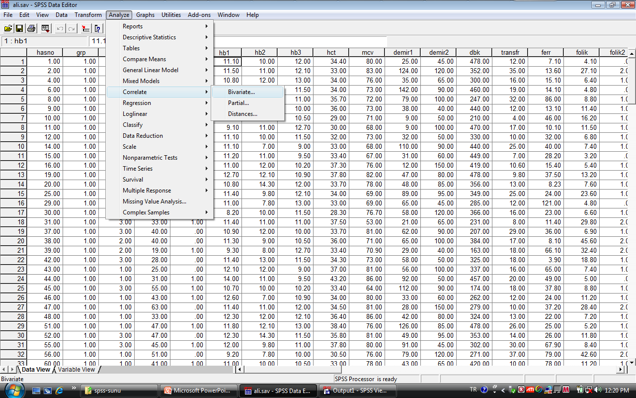 1-Analyze, 2-Correlate,