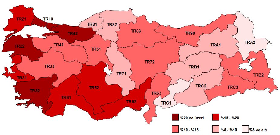 Eylül ayında ilk el satışlar 43.333 adet ile toplam konut satışının %46,9 unu oluşturmuştur.