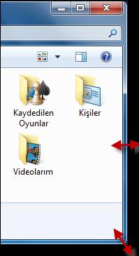 Pencereleri taşıma Pencereleri masaüstü ekranında taşımak gerekebilir. Bu amaçla fare ile başlık çubuğu herhangi bir yerinde sol tuş ile tıklanıp bırakmadan fare hareket ettirilir.