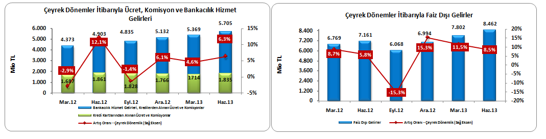 sonrası net faiz gelirlerinde de yılın ilk çeyreğine kıyasla 828 milyon TL lik azalış gerçekleşmiştir.