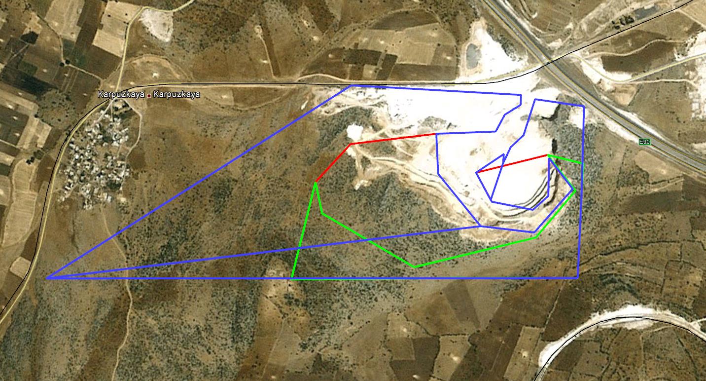 ton/yıl) çalışma alanı için; 08.07.2009 tarih ve 2356 nolu karar ile 16,07 hektarlık kalker ocağı (1.500.000 ton/yıl) için de 04.03.