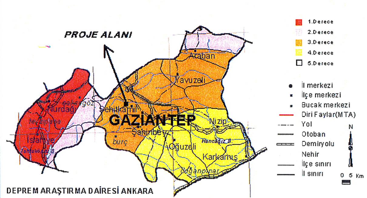 Bölgedeki depremler; Antakya, Kahramanmaraş, Malatya doğrultusunda uzanan Doğu Anadolu Fay zonuna paralel olarak uzanan ikincil kırık hatlardan biri üzerinde oluşmaktadır. Gaziantep ili 4.
