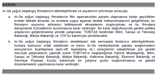 2011/103 Ar-Ge Yoğun Başlangıç Firmalarını Etkinleştirmek ve