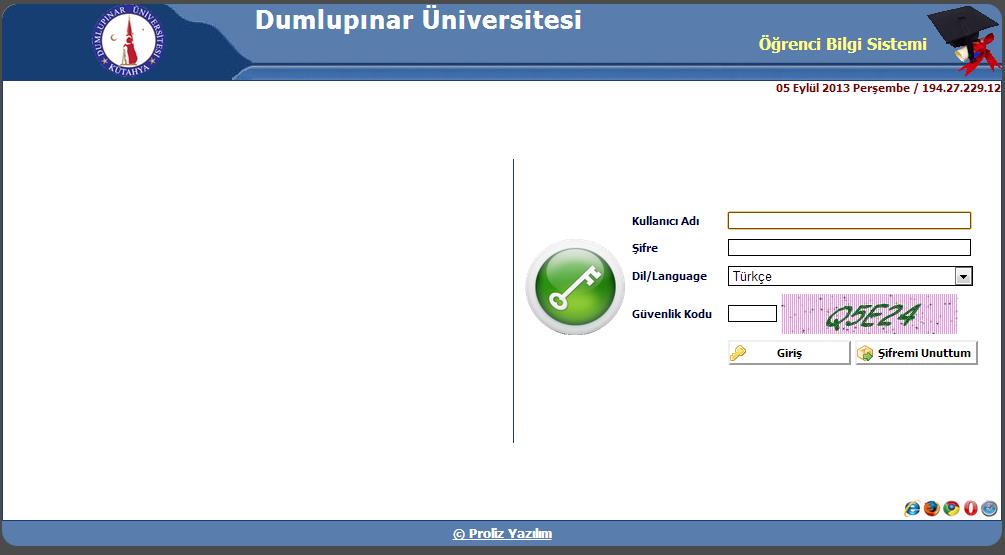 http://obs.dpu.edu.tr web adresine girerek ÖĞRENCİ GİRİŞİ butonuna basınız.