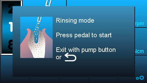 5 Kullanım 5.6 Çalkalama Fonksiyonu Kontrol pedalındaki pompa düğmesini basılı tutun.