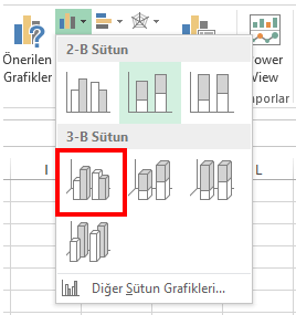 Resim 3.3: Örnek tablo Grafik eklemek için öncelikle, grafiği oluşturulmak istenen tablo seçilmelidir. Resim 3.