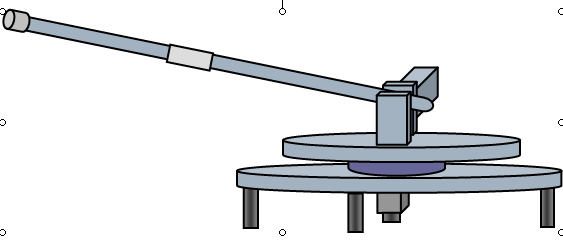 Elektrik-Elektronik ve Bilgisayar Sempozyumu 2011 gösterilmiştir. Sistemde tank namlu kulesi ve namlunun sahip olduğu hareket serbestîsine benzer bir mekanik sistem tasarlanmıştır.