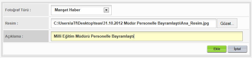 6.6. Haber Ekleme Şimdi de web sayfamıza adım adım bir haber eklemesi yapalım. 1. Önce İçerik butonu daha sonra Haberler kategorisine tıklayalım. 2.