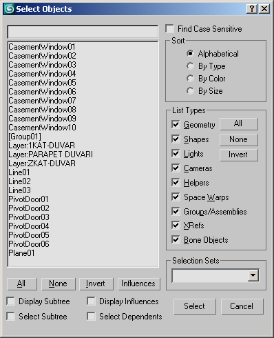 Konu 02 : Temel Modelleme Komutları SEÇİM YAPMAK Select Object aracı ile pencere oluşturarak seçim yapmak bir yöntemdir.