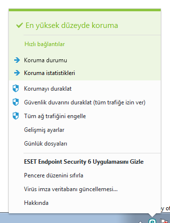 Tanılama - Programla ilgili hassas ayarlama gerektiren bilgileri ve yukarıdaki tüm kayıtları günlüğe kaydeder.