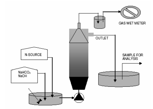 Bir reaktör modeli V= 4 m 3, COD=5000 mg/l; OMW = 3 m 3 ; ph=